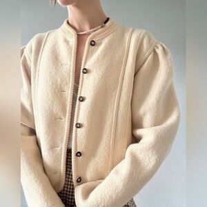 Geiger Vintage Women's Boiled Wool Jacket - Ivory (68071)